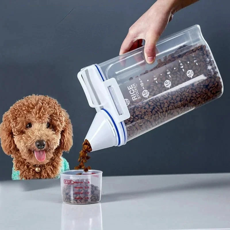 Contenedor Hermético para Almacenar Pienso de Perro y Gato