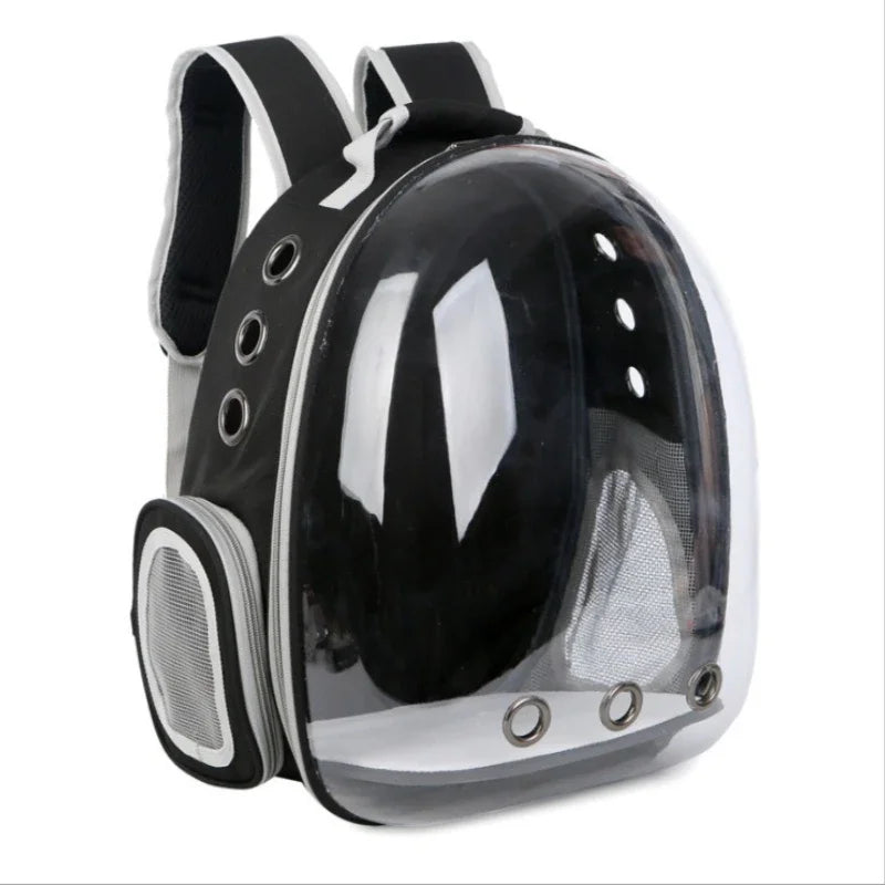 Mochila Transportadora Cápsula Transparente con Ventana de Burbuja para Gatos
