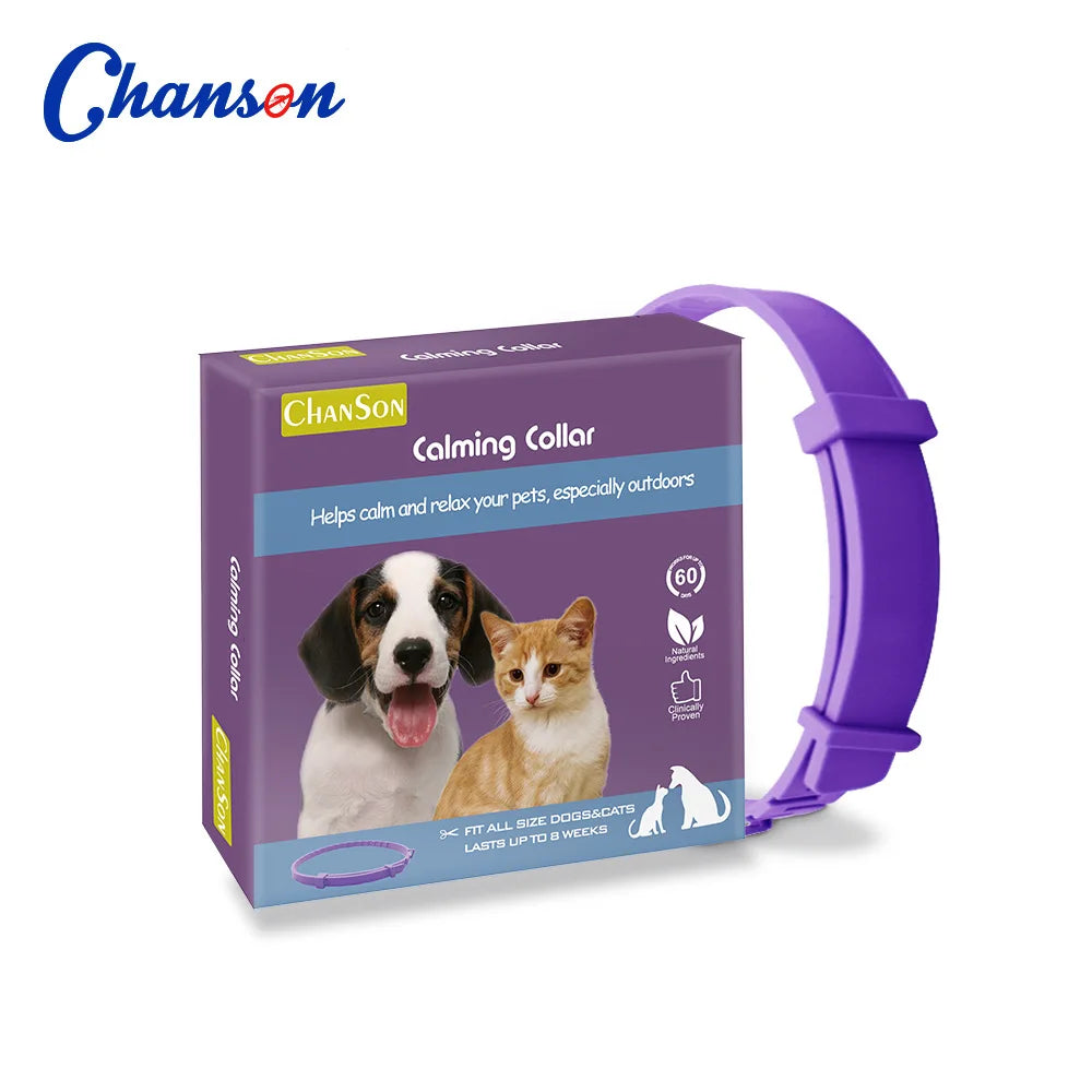 Collar Calmante de Feromonas Antiestrés para Perros y Gatos
