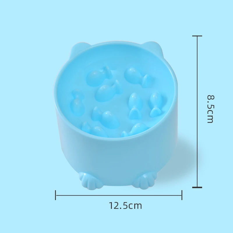 Comedero Lento Antiatragantamiento para Perros y Gatos, con Soporte para el Cuello