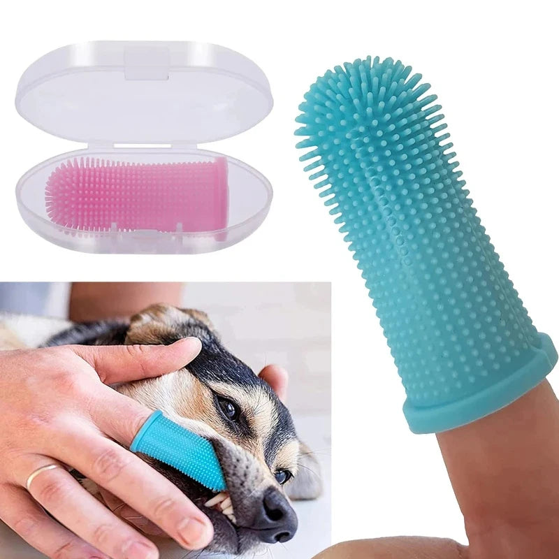 Kit de Cepillos de Dedo de Silicona para Perros y Gatos