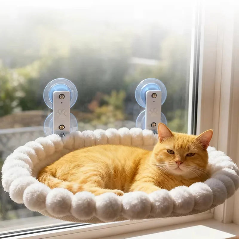 Hamaca de Ventana para Gatos con Ventosas de Alta Resistencia