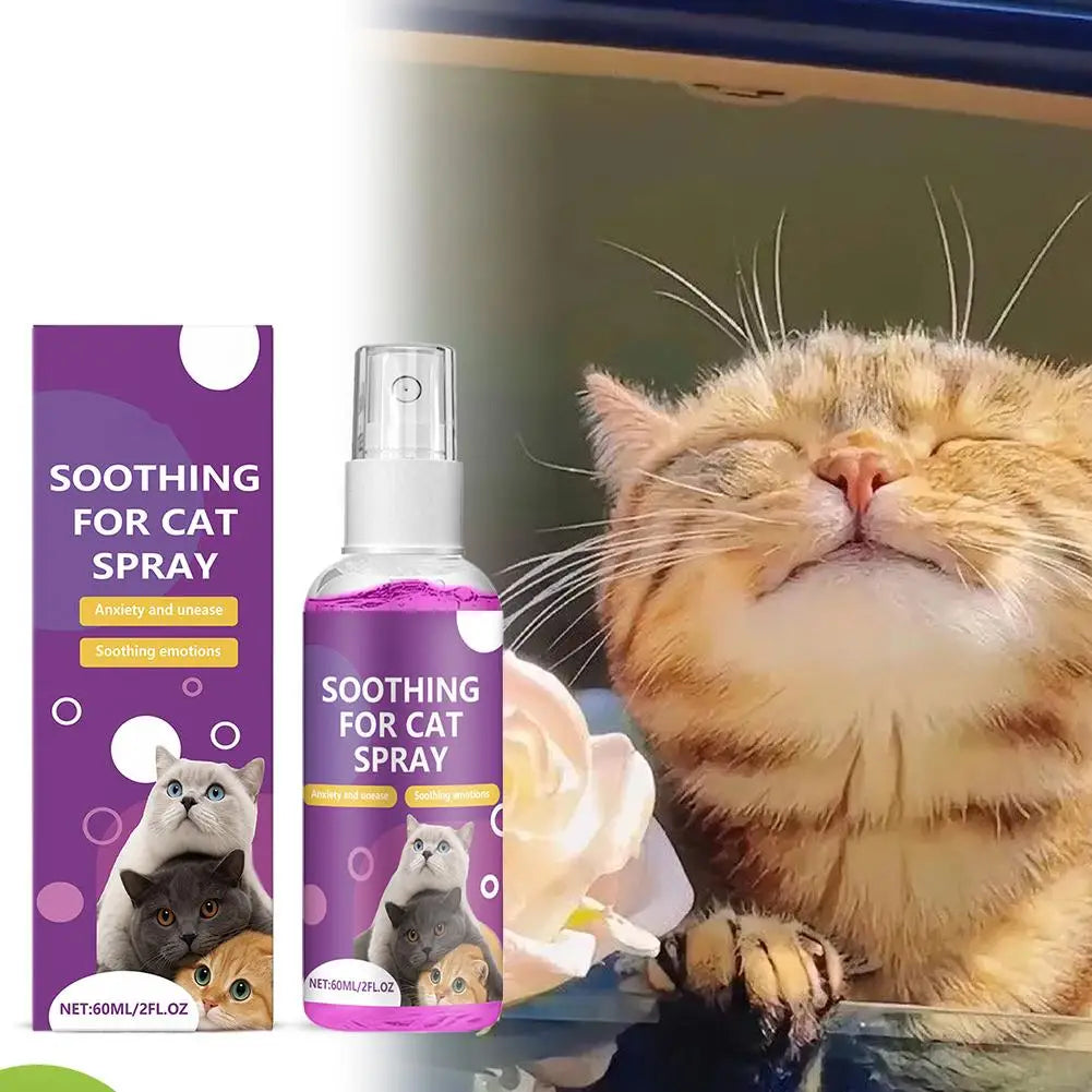 Spray Calmante de Feromonas Anti-Estrés para Gatos