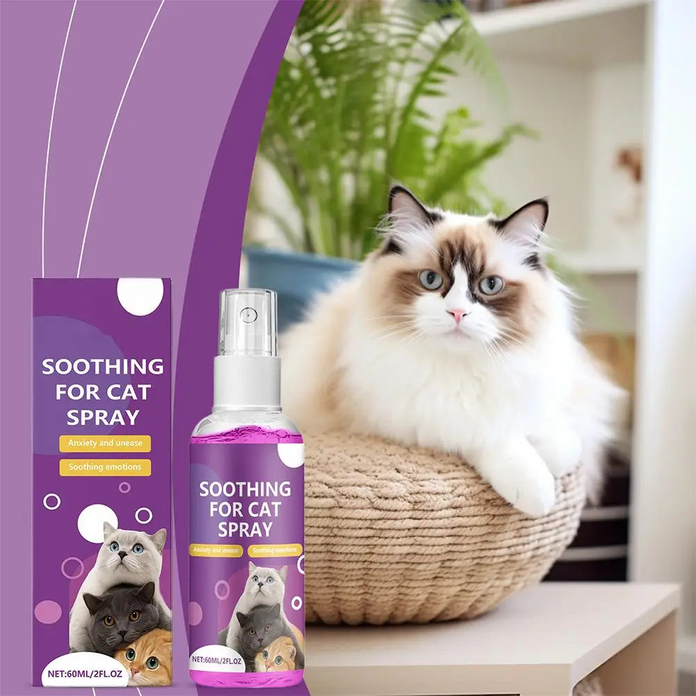 Spray Calmante de Feromonas Anti-Estrés para Gatos