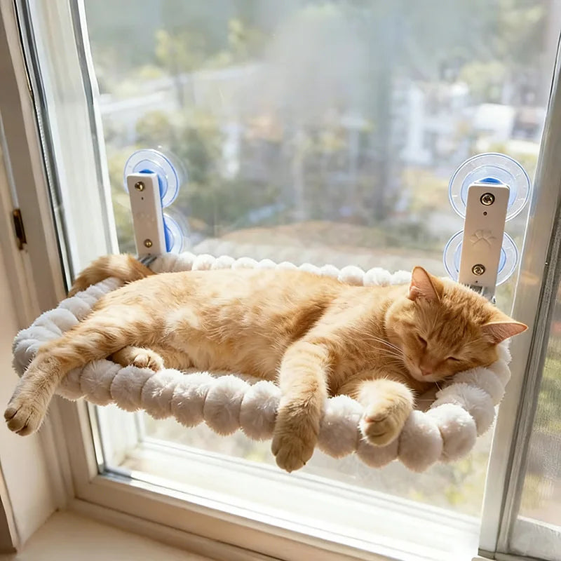 Hamaca de Ventana para Gatos con Ventosas de Alta Resistencia