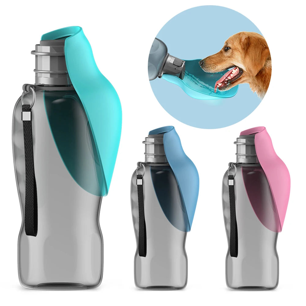Botella Dispensadora de Agua Portátil para Perros en Viajes