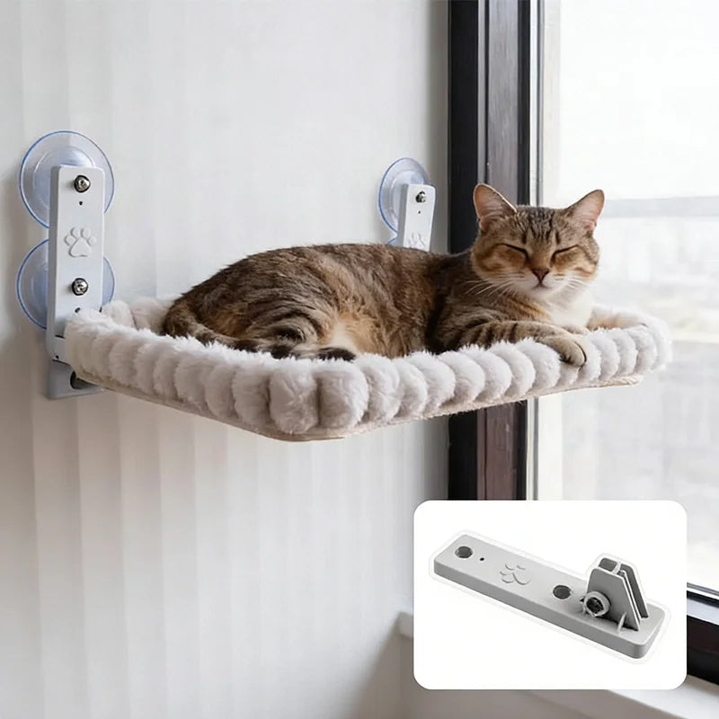 Hamaca de Ventana para Gatos con Ventosas de Alta Resistencia
