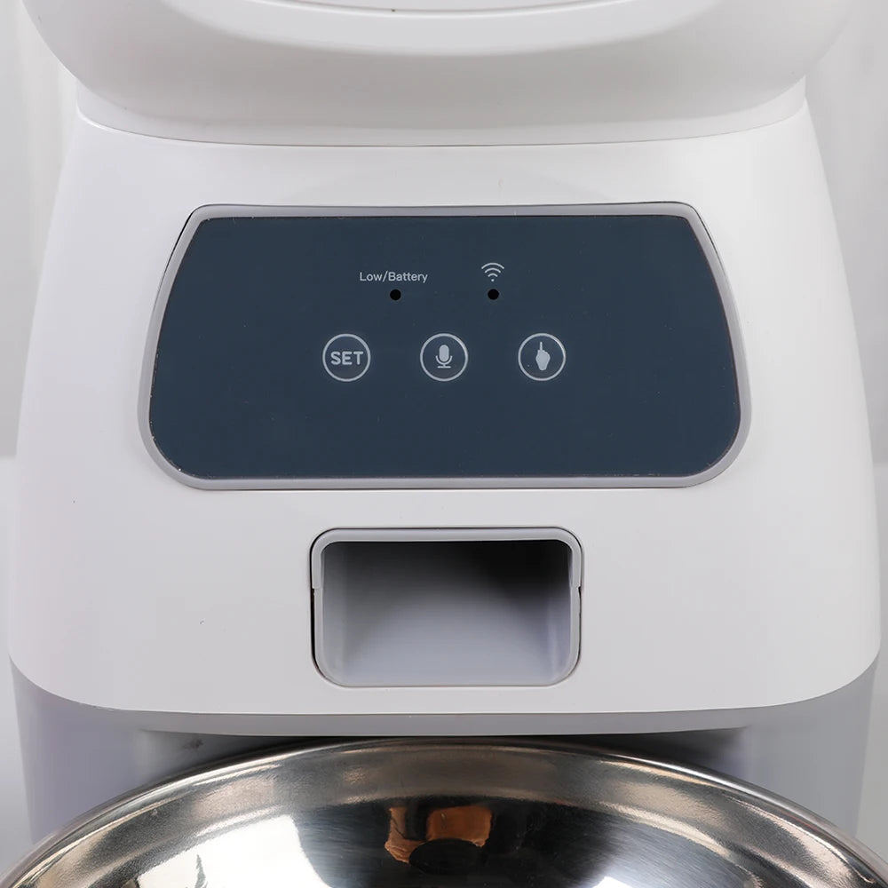 Comedero Automático 3.5L WiFi con Grabadora de Voz para Perros y Gatos