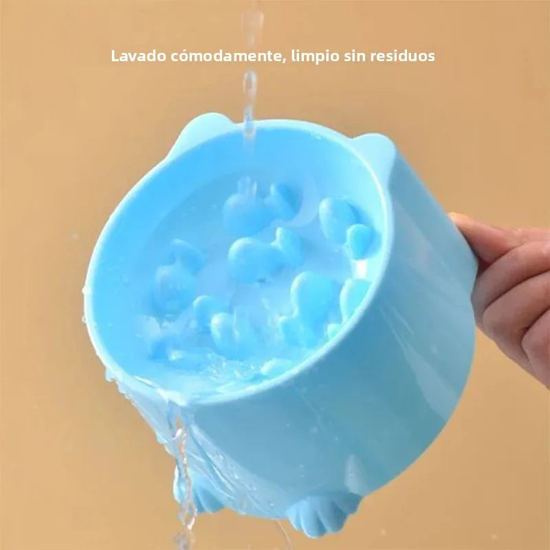Comedero Lento Antiatragantamiento para Perros y Gatos, con Soporte para el Cuello