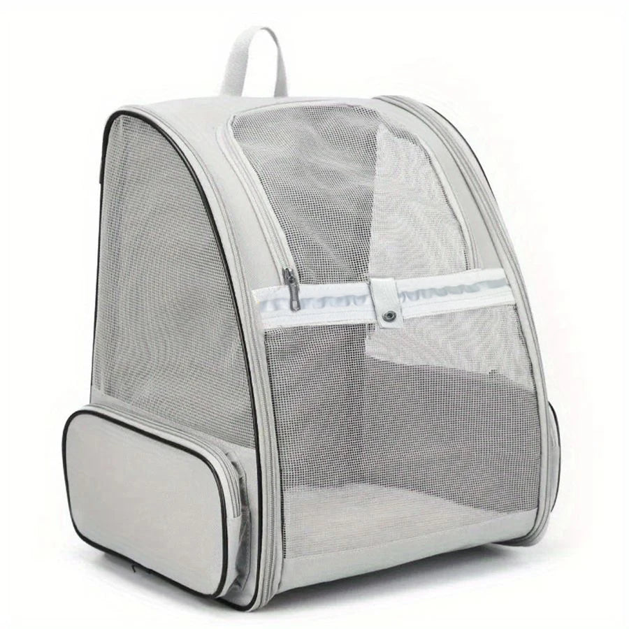 Mochila Transportadora de Malla Transpirable para Gatos y Perros Pequeños