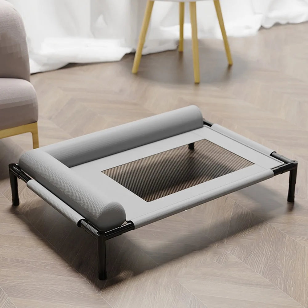 Cama Elevada de Malla Transpirable con Cojín para Perros