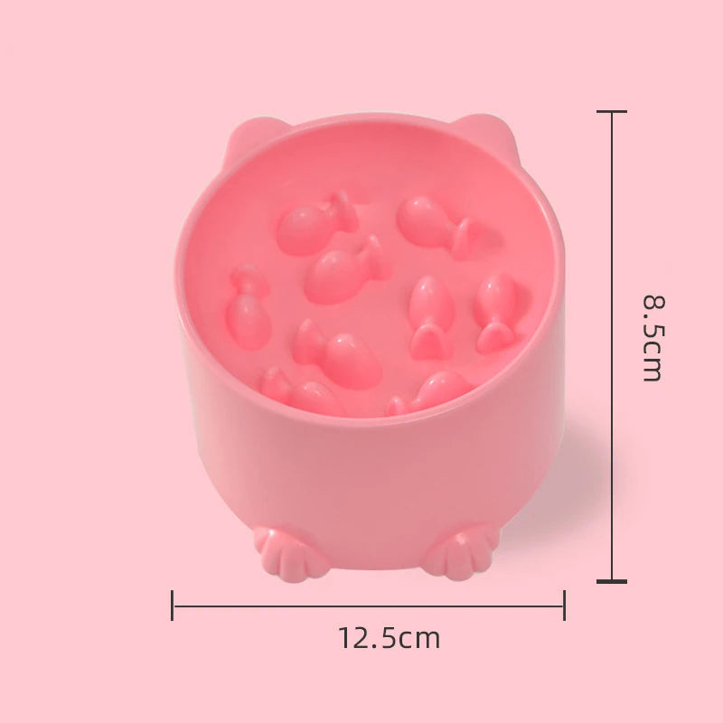 Comedero Lento Antiatragantamiento para Perros y Gatos, con Soporte para el Cuello