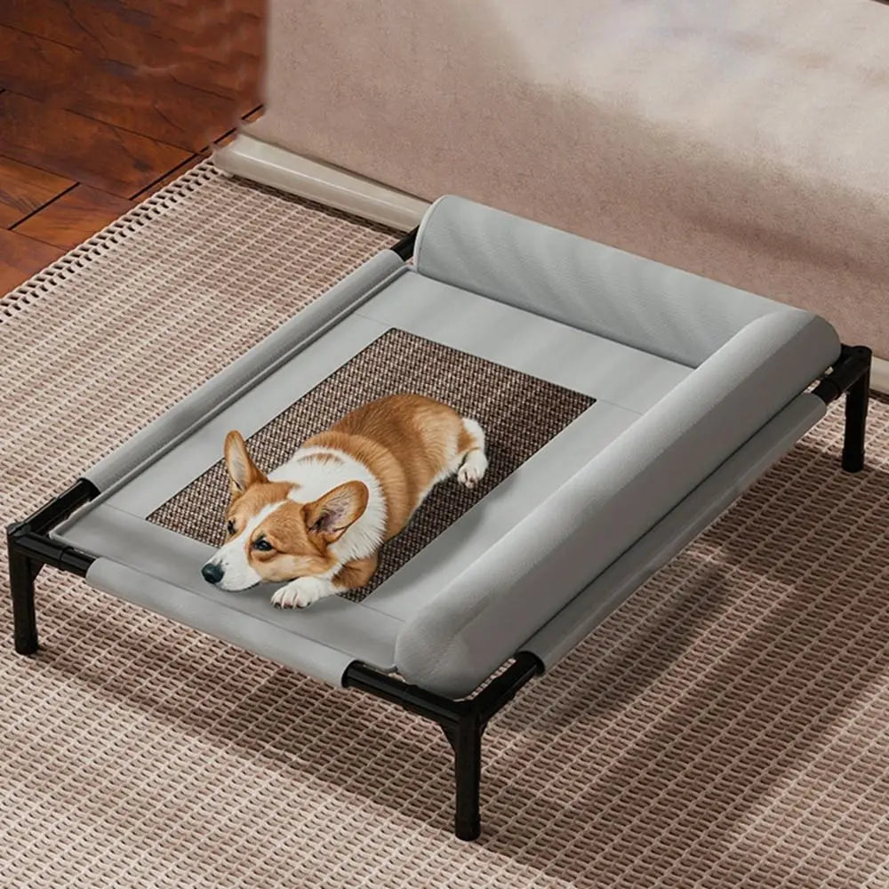 Cama Elevada de Malla Transpirable con Cojín para Perros