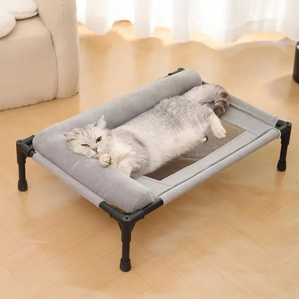 Cama Elevada de Malla Transpirable con Cojín para Perros