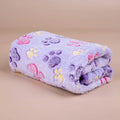 Manta Polar Suave con Estampado de Huellas para Perros y Gatos