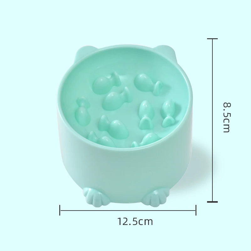 Comedero Lento Antiatragantamiento para Perros y Gatos, con Soporte para el Cuello