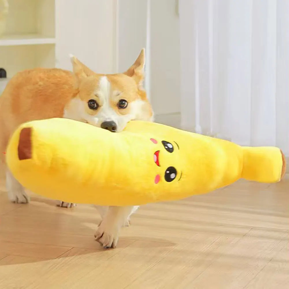 Peluche Calmante de Plátano 2 en 1 para Perros y Gatos