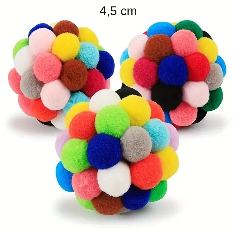 Set de Bolas de Lana con Cascabel para Gatos