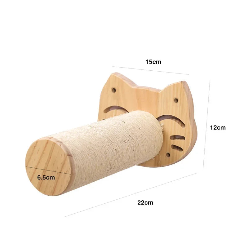 Estantes de Pared Escalables para Gatos con Rampa y Escalera de Cuerda