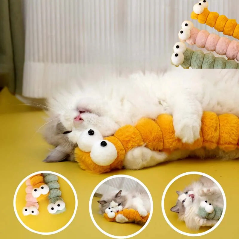 Peluche con Catnip Forma Oruga para Gatos