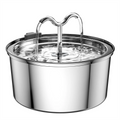 Fuente de Agua Acero Inoxidable 3L Silenciosa para Gatos y Perros