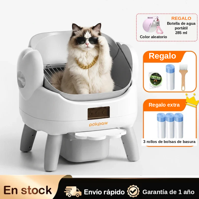 Arenero Automático Inteligente con App 72L para Gatos, Modo Gatito