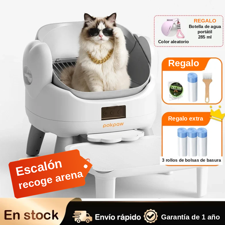 Arenero Automático Inteligente con App 72L para Gatos, Modo Gatito