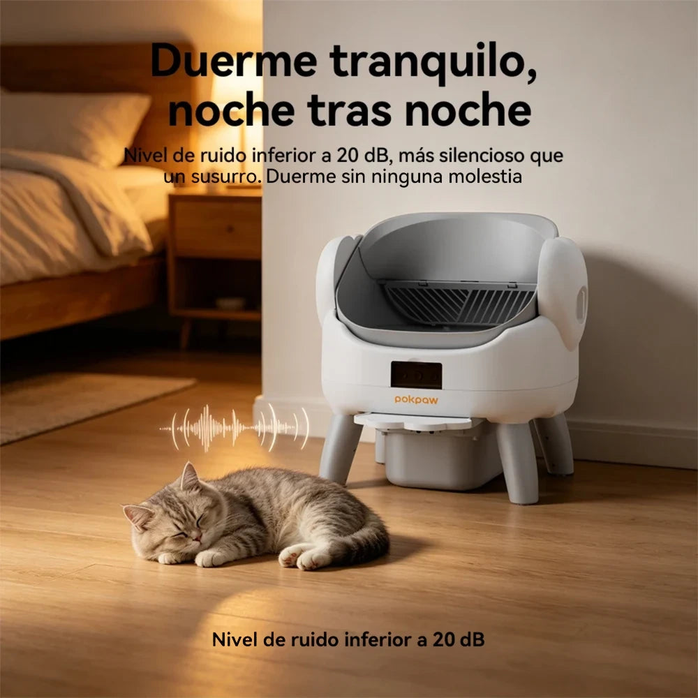 Arenero Automático Inteligente con App 72L para Gatos, Modo Gatito