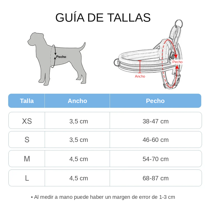 Arnés Acolchado Antitirones Reflectante para Perros