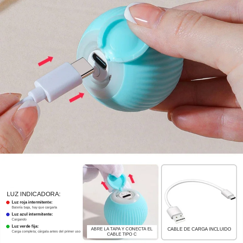 Bola Mágica Rodante Automática para Gatos