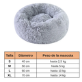 Cama Donut Calmante de Peluche Suave para Perros y Gatos