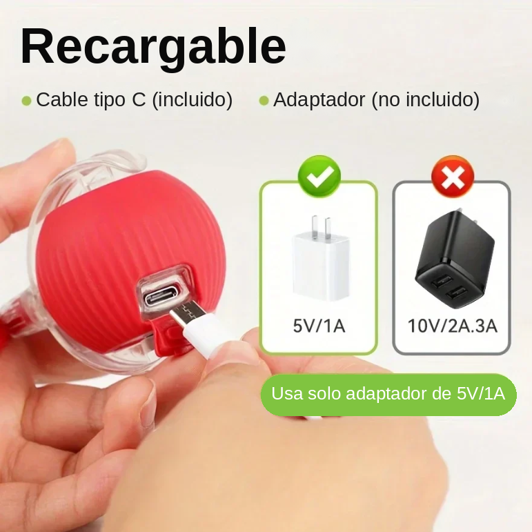 Bola Interactiva con Cola Falsa Recargable para Gatos