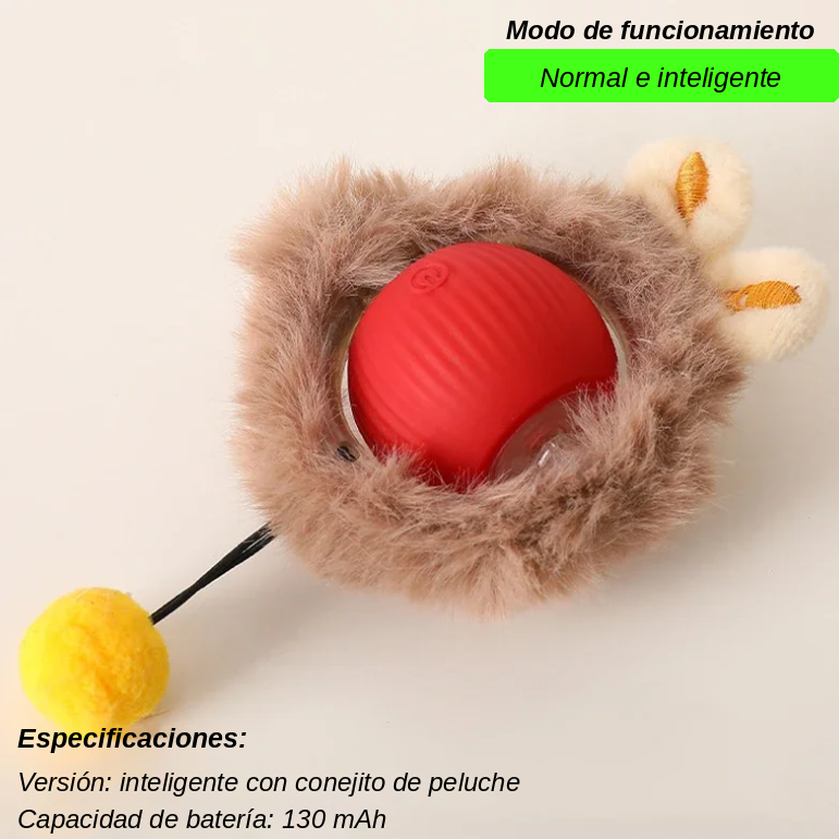 Bola Interactiva con Cola Falsa Recargable para Gatos
