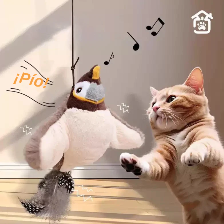 Bola Interactiva con Cola Falsa Recargable para Gatos