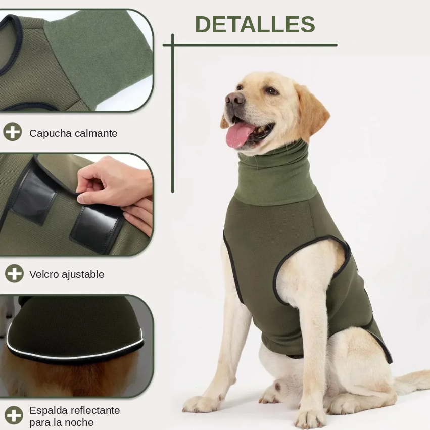 Chaqueta Antiansiedad con Capucha para Perros