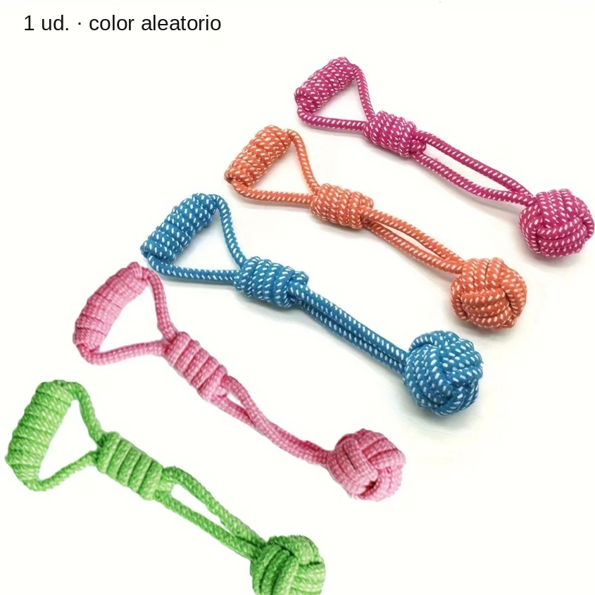 Cuerda de Juguete con Pelota para Morder y Tirar para Perros