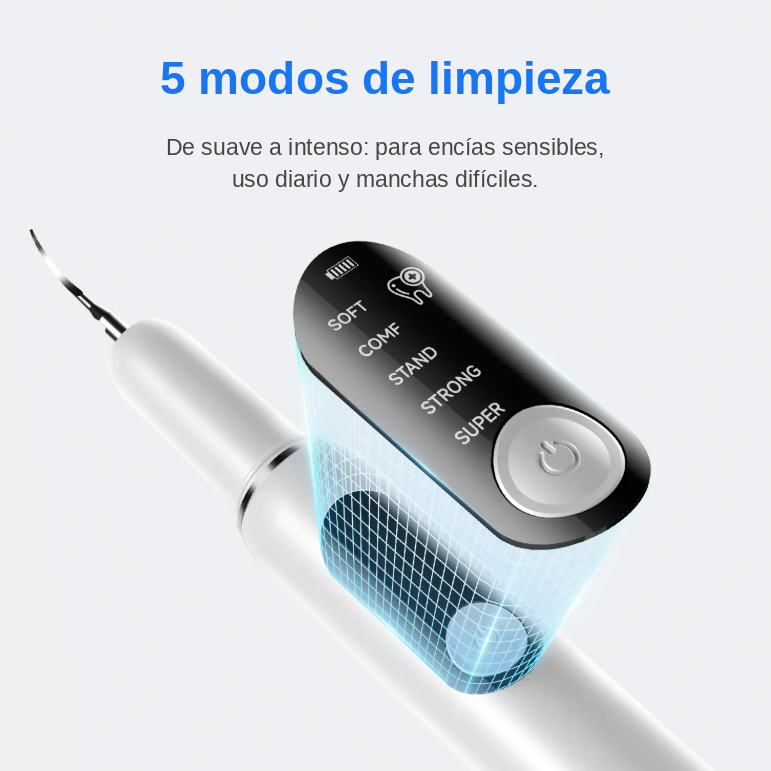 Escalador Dental Ultrasónico para Perros y Gatos, 5 Modos Antisarro