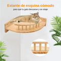 Estantes de Pared Escalables para Gatos con Rampa y Escalera de Cuerda