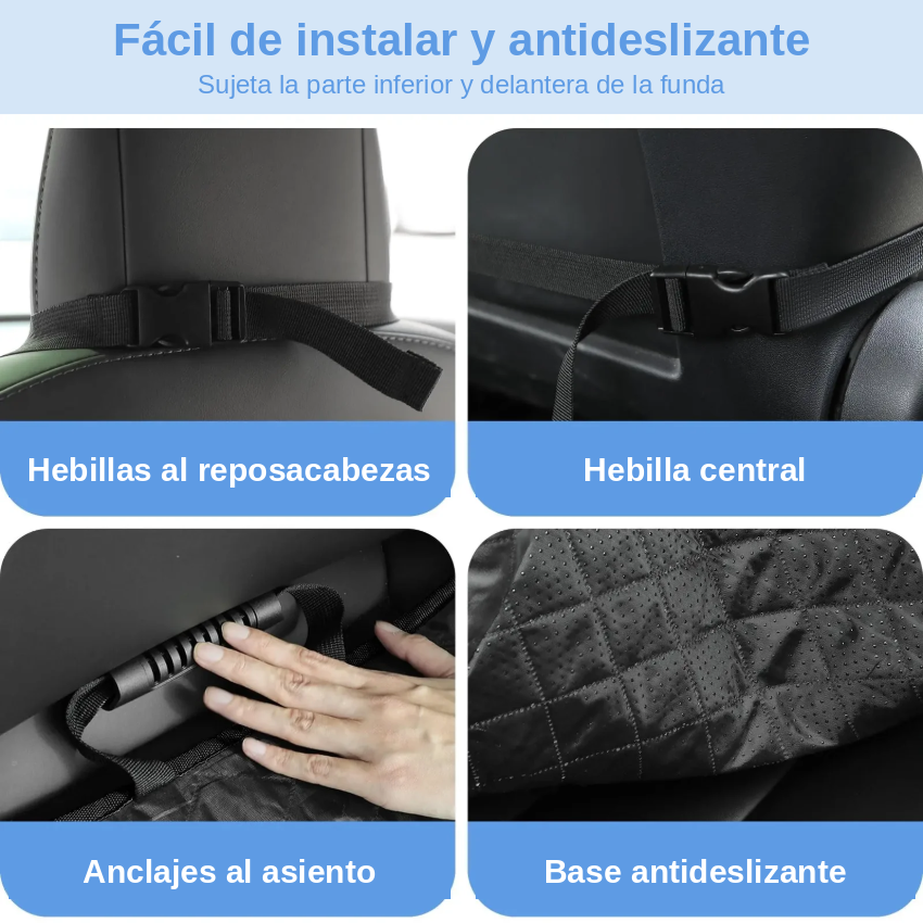 Funda Impermeable de Asiento Delantero para Coche - Antideslizante y Antiarañazos para Perros