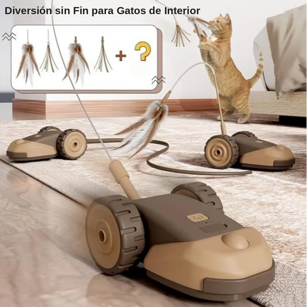 Juguete Inteligente para Gatos con 2 Modos de Movimiento Automático