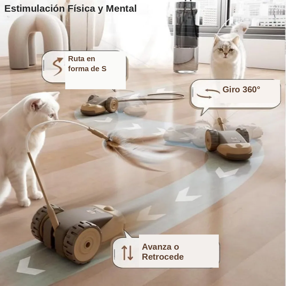 Juguete Inteligente para Gatos con 2 Modos de Movimiento Automático
