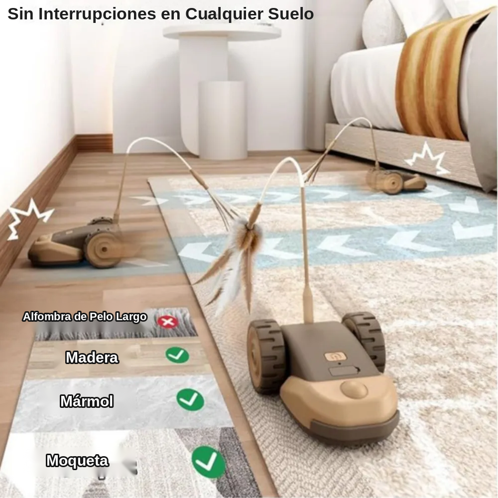 Juguete Inteligente para Gatos con 2 Modos de Movimiento Automático