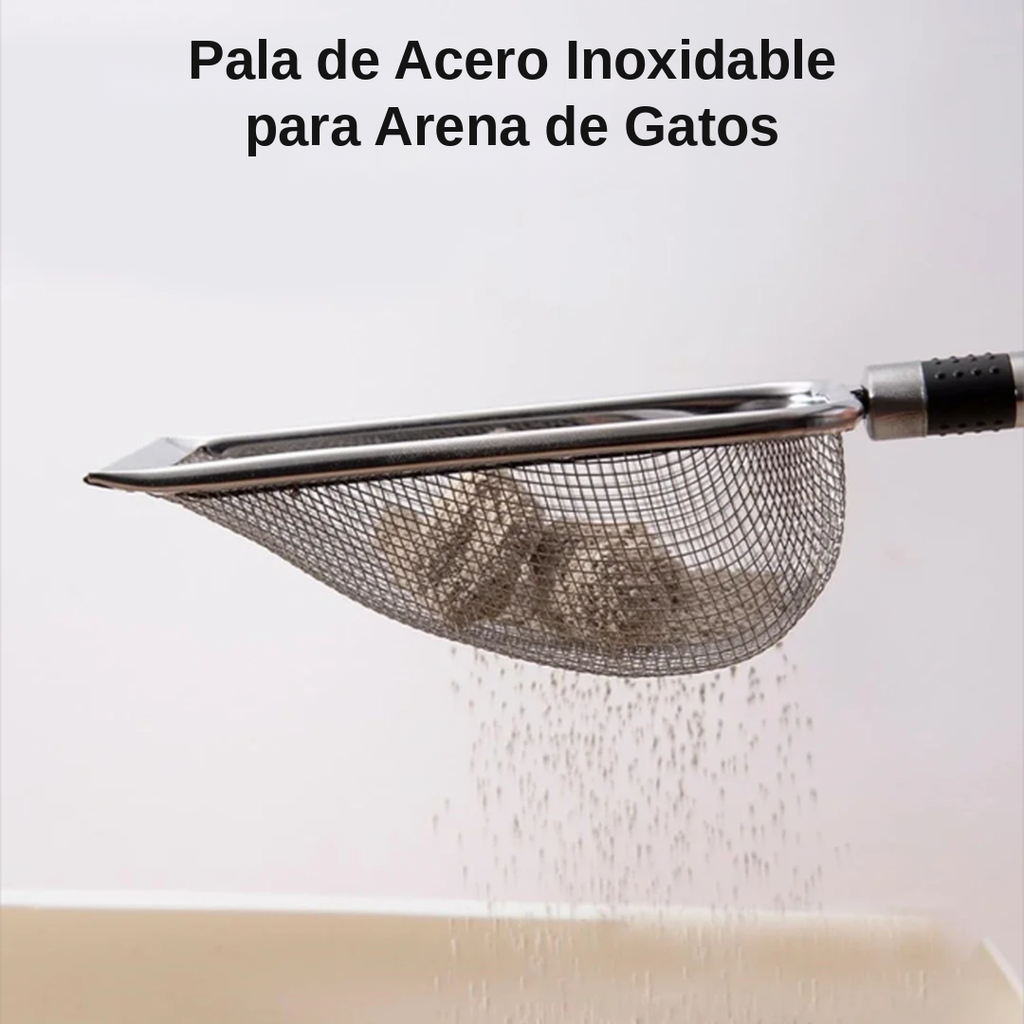 Pala Metálica de Acero Inoxidable para Arenero