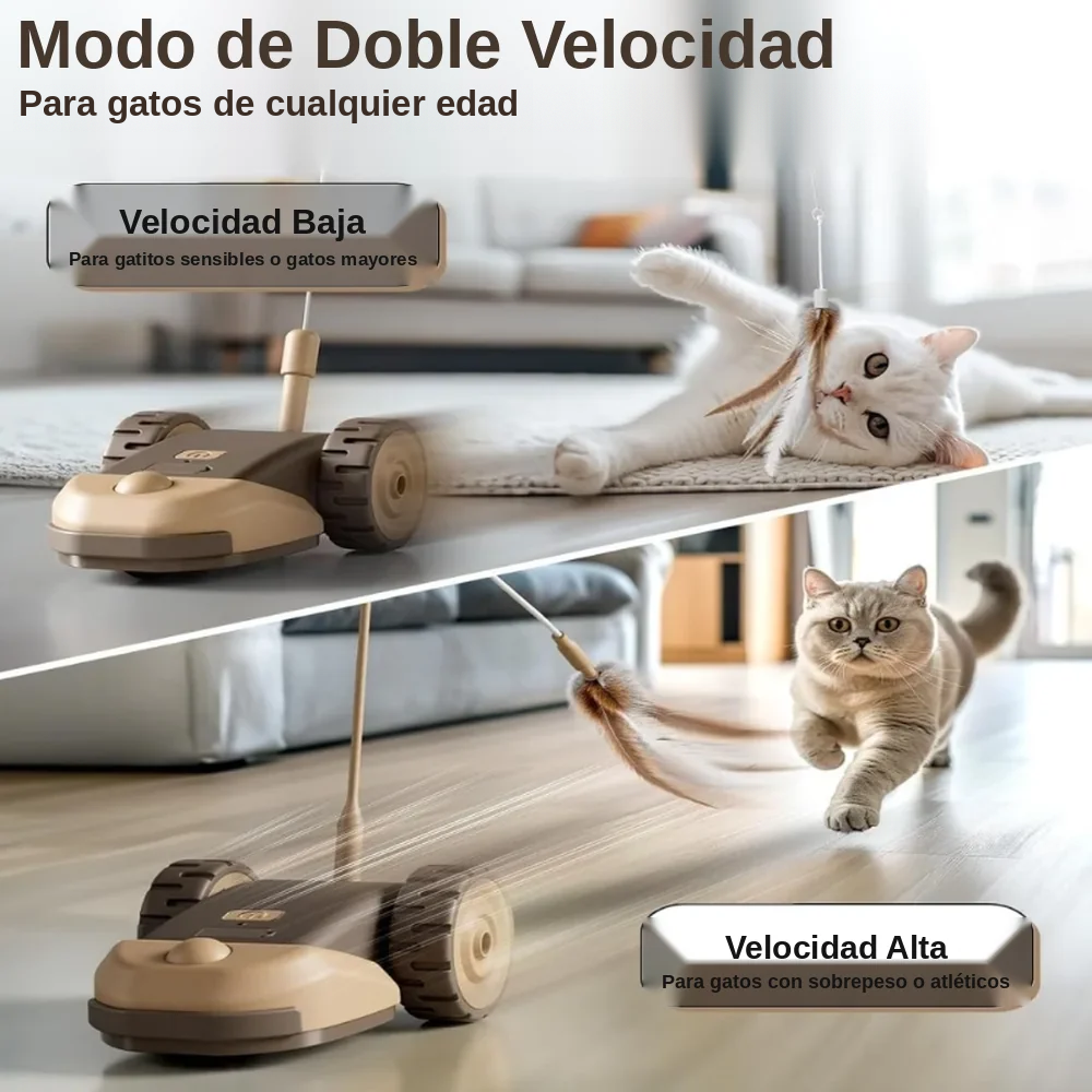 Juguete Inteligente para Gatos con 2 Modos de Movimiento Automático