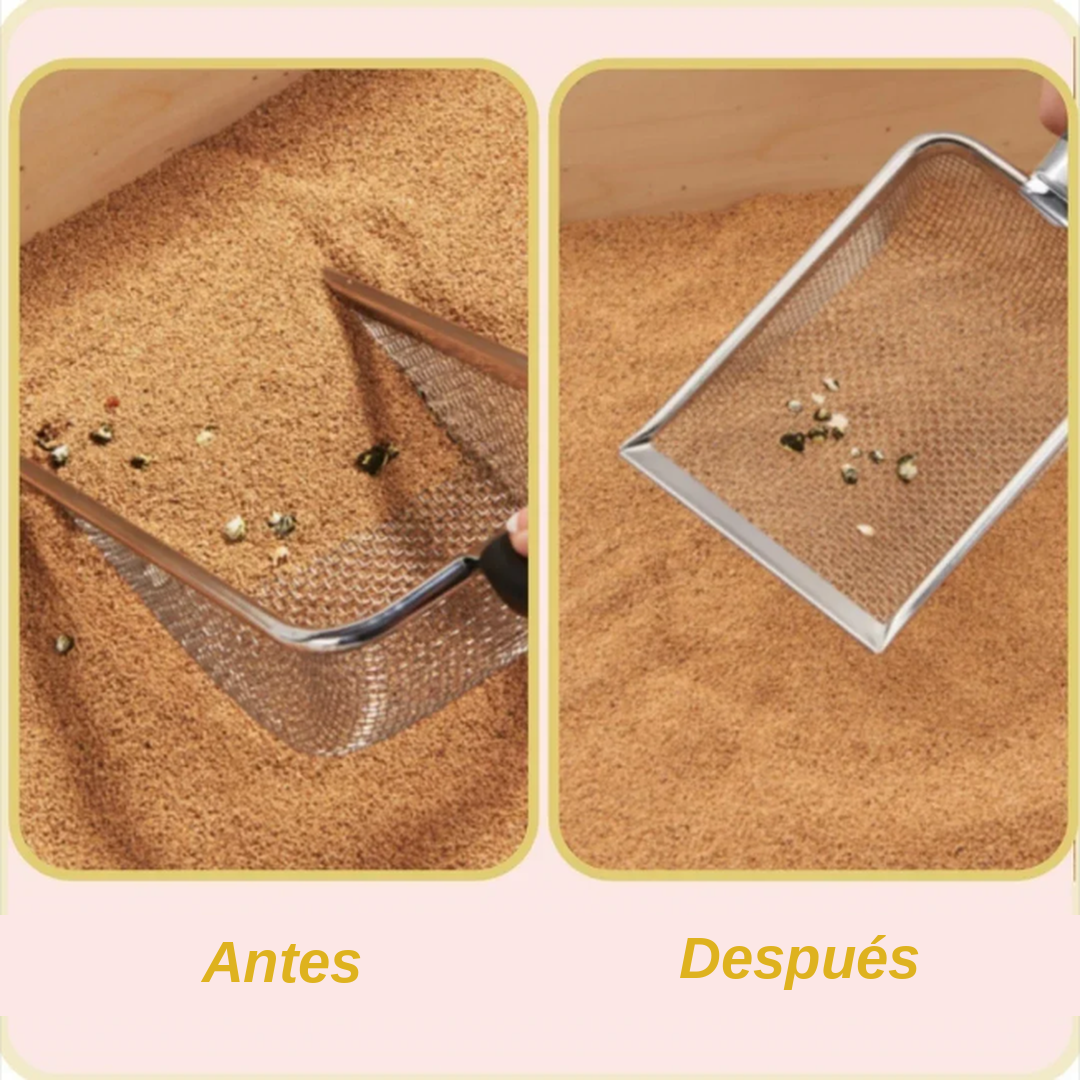 Pala Metálica de Acero Inoxidable para Arenero