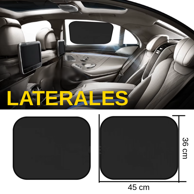 Parasol para Coche con Protección UV para Mascotas (Luna Trasera o Laterales)