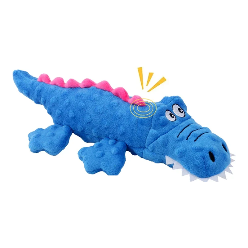 Peluche Cocodrilo con Chirriador Resistente a Mordidas para Perros