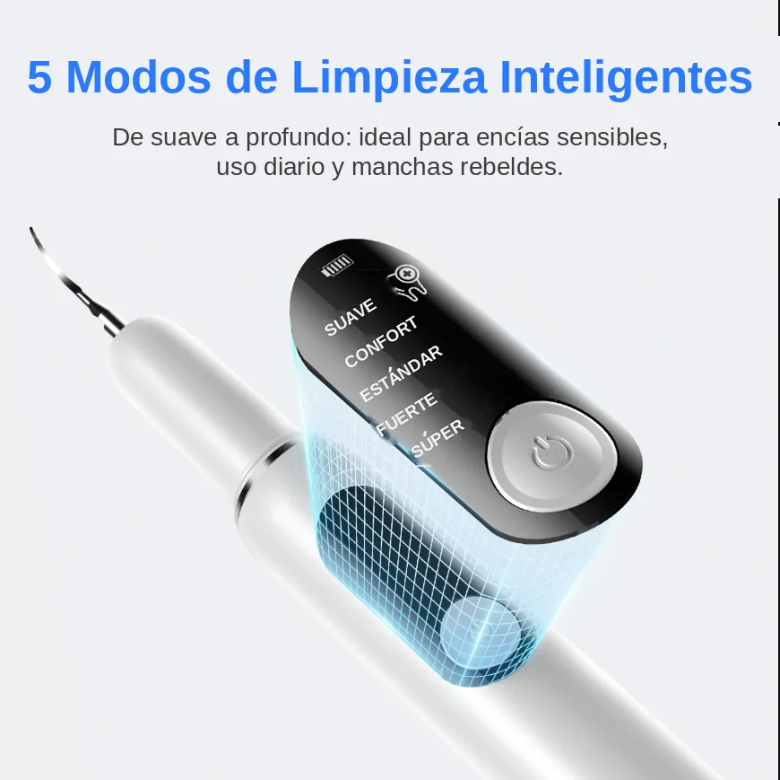 Escalador Dental Ultrasónico 5 Modos con Luz UV para Perros y Gatos