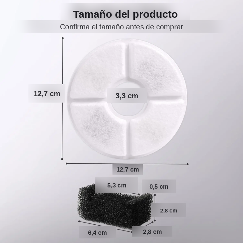 Filtros de Repuesto de Carbón para Fuente de Agua de Gatos y Perros