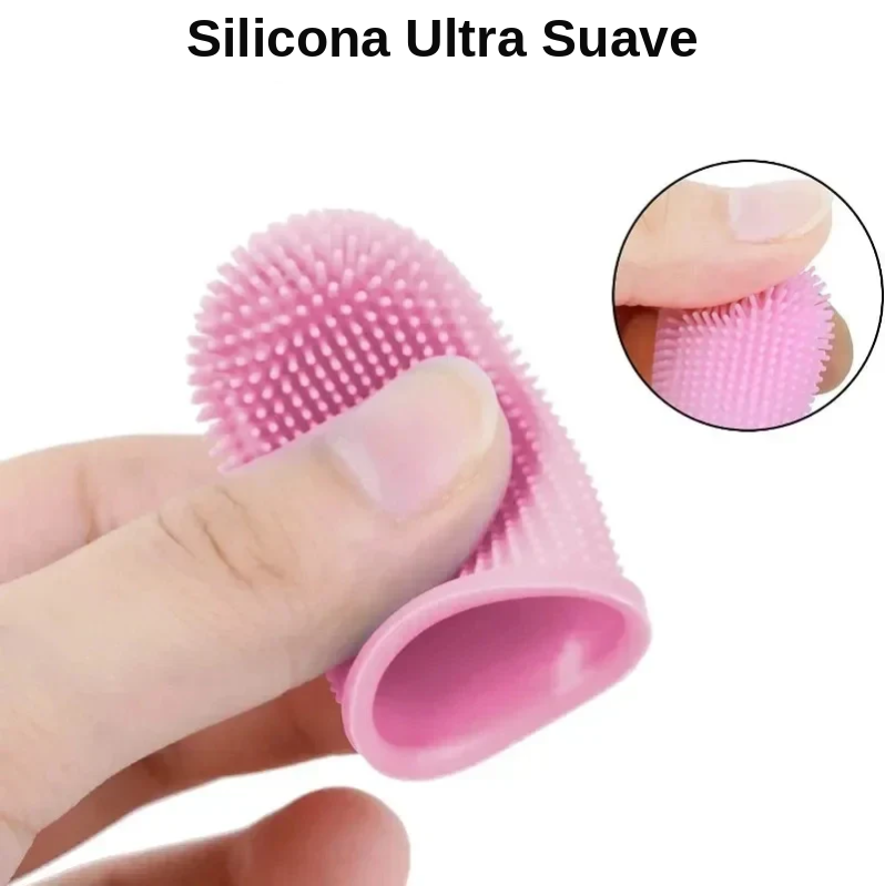Kit de Cepillos de Dedo de Silicona para Perros y Gatos